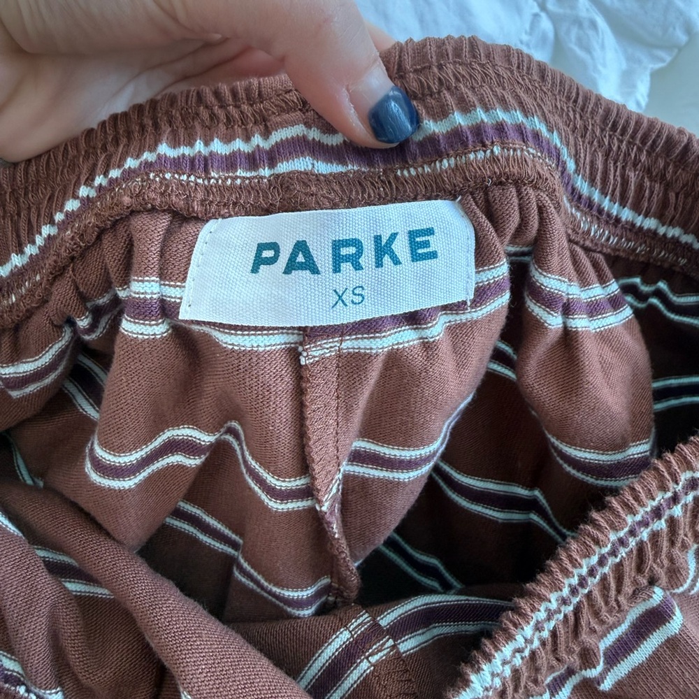 Parke Brown Striped Pants - Picture 7 of 10